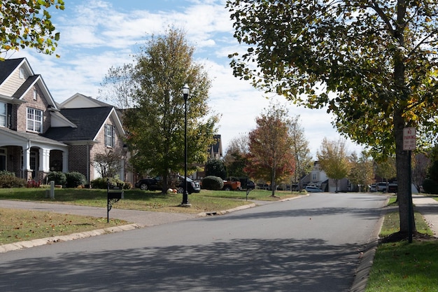 Photo american residential neighborhood in tennessee