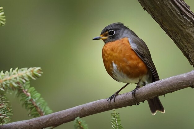 American Robin perched in a tree