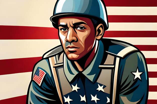 American soldier vector