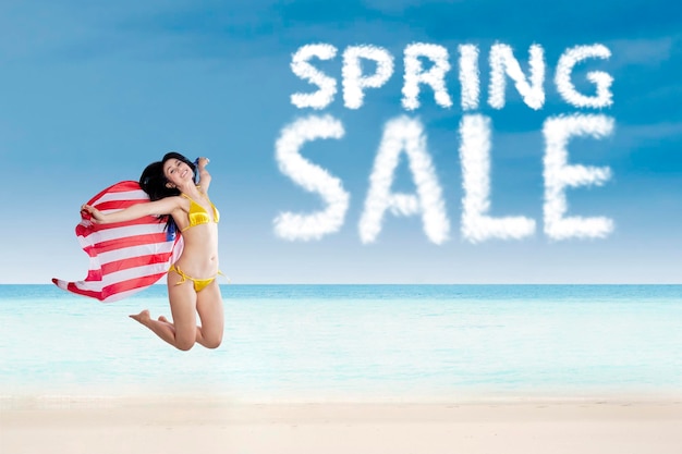 American spring sale concept