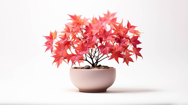 Photo american sweetgum plant in a pot on white background