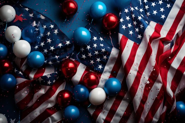 American th of july us flag celebration background