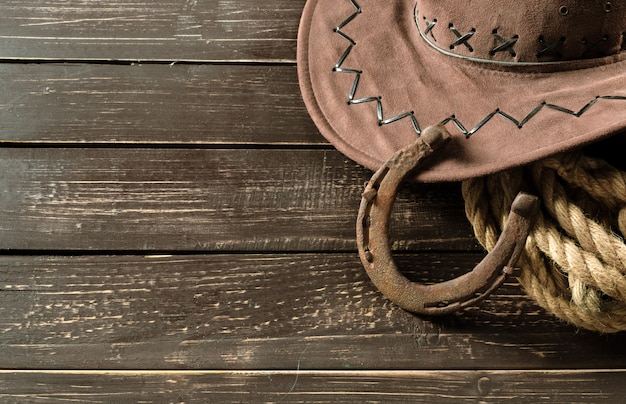 American West still life with old horseshoe