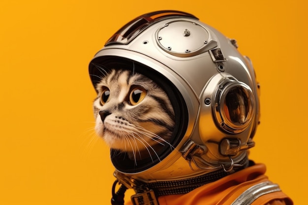 American wirehair cat dressed as a robot