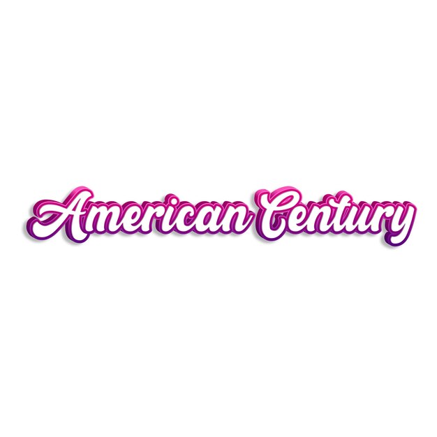 AmericanCentury typography 3d design yellow pink white background photo jpg