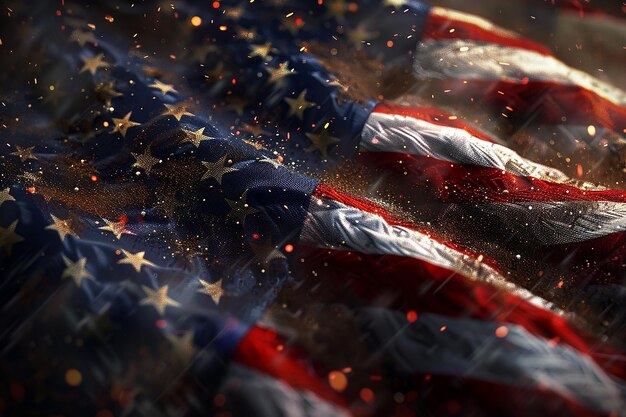 Photo americans flag background 3d to celebrate independence day