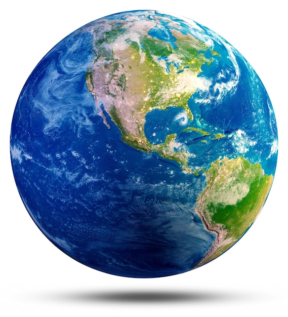 Amerika Planeet Aarde Elementen van deze afbeelding geleverd door NASA 3d-rendering