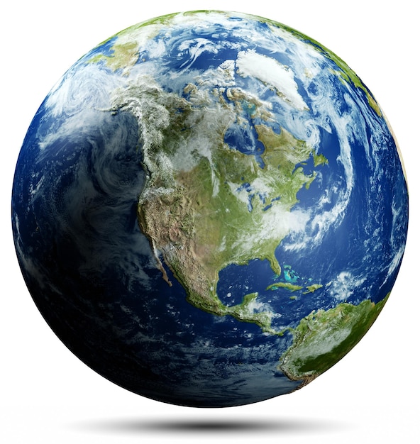 Amerika Verenigde Staten Canada planeet Aarde Elementen van deze afbeelding geleverd door NASA 3D-rendering