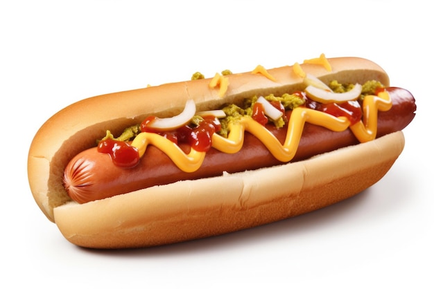 Amerikaans eten en hotdog concept