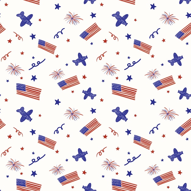 Foto amerikaans onafhankelijkheidsdag naadloos patroon