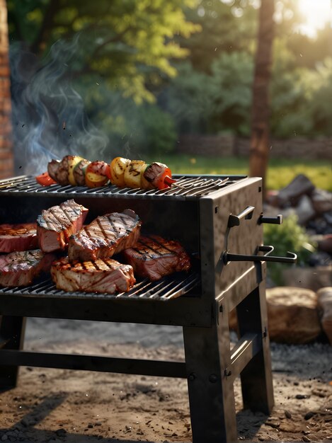 Amerikaanse barbecue gekookte vlees al fresco