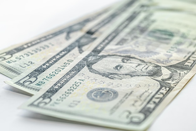 Amerikaanse dollars close-up papiergeld contant geld financiën concept