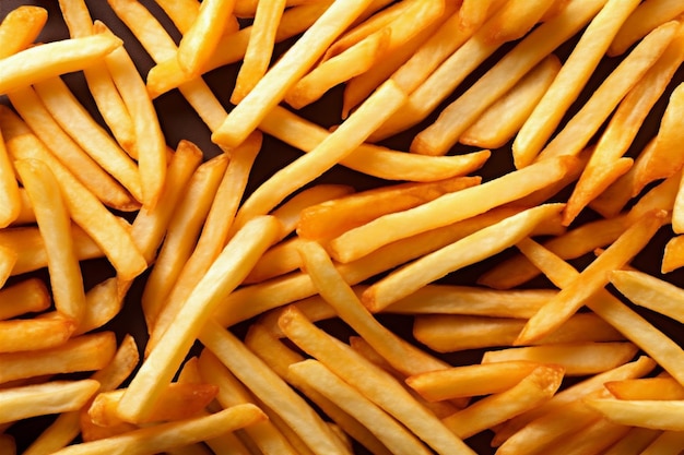 Foto amerikaanse franse chips friet aardappel maaltijd vet lekker eten snack achtergrond generatieve ai