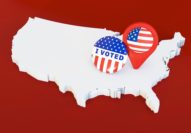 Amerikaanse verkiezingen concept met kopieerruimte