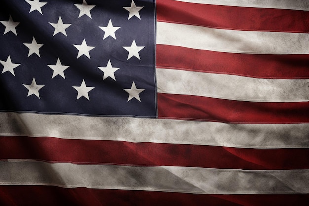 Foto amerikaanse vlag achtergrond en lege ruimte