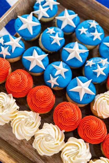 Amerikaanse Vlag Mini Cupcakes