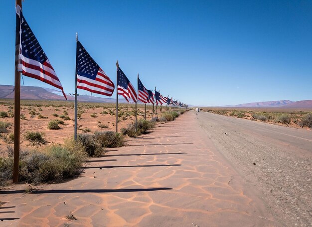 Foto amerikaanse vlag op 4 juli independes viering