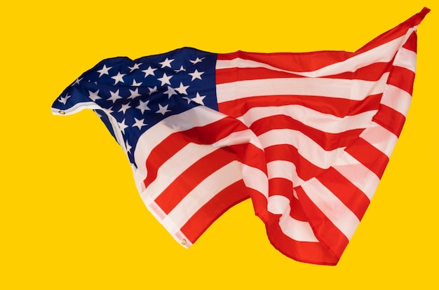 Amerikaanse vlag wappert