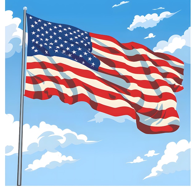 Foto amerikaanse vlag