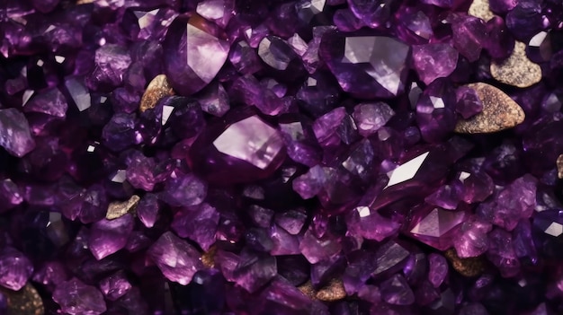 Amethyst background with purple sparkles generative AI