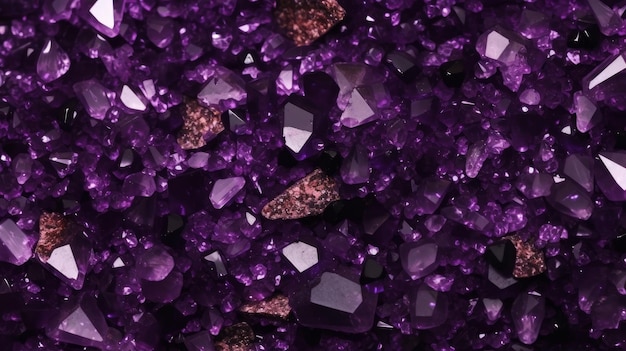 Photo amethyst background with sparkles generative ai