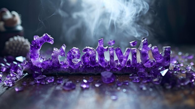 Foto amethyst crystal creativiteit concept creatieve horizontale kunst poster