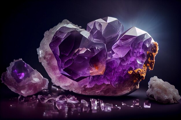 Amethyst Crystal Purple Quartzgenerative ai