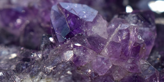 Amethyst crystal quartz purple stone mineral gem rock violet gemstone natural nature precious jewel macro