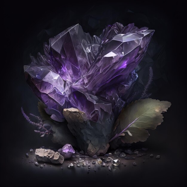 Amethyst, dark background