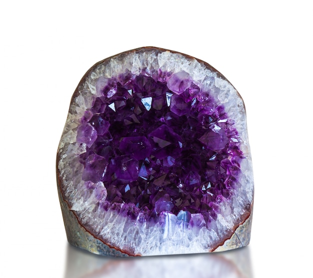 Amethyst gem isolated