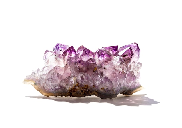 Amethyst gemstone isolated on a white background