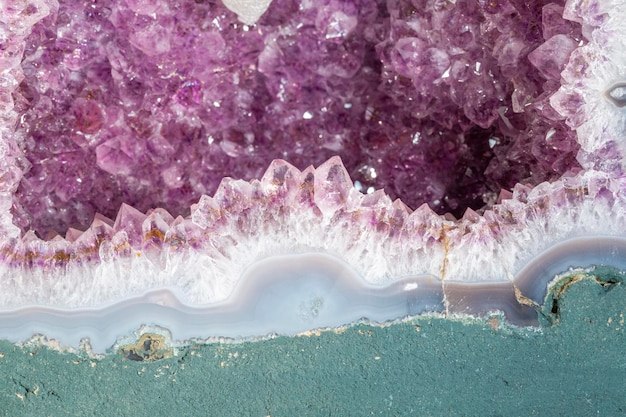 Amethyst geode crystal purple pink