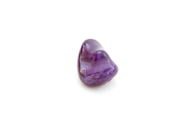 Amethyst mineral on the white background