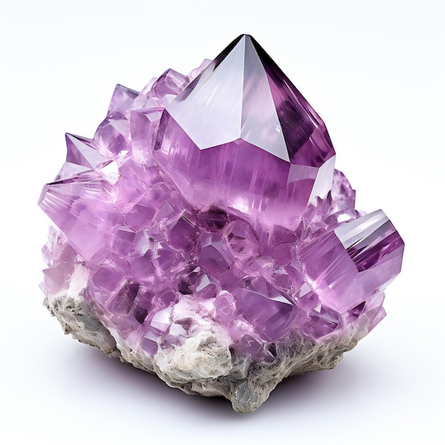 Amethyst on white background