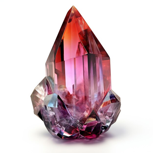 Premium AI Image | Amethyst on white background