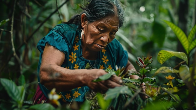 Amidst the lush rainforests of the Amazon indigenous women from Peru gather medicinal plants their deep knowledge of herbal remedies passed down through centuries