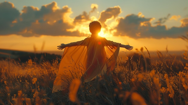 Amidst summer39s glow a carefree boy revels in nature