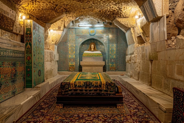 2019년 11월 30일 요르단 암만에서 나비 슈아이브의 무덤이 고해상도 사진으로 촬영되었다.