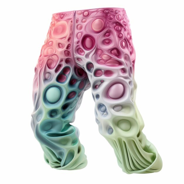 Amorphous Pants Colorful Balls In Rococo Pastel Style