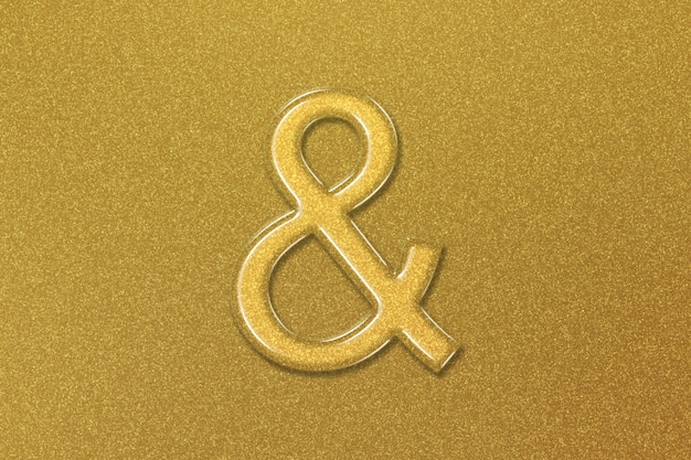 Ampersand Symbol, Ampersand icon, &amp; and gold background