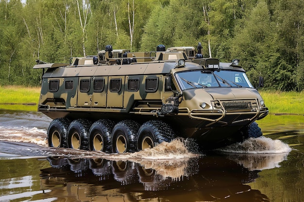 Photo amphibious vehicle vehicles capable of both land and water travel