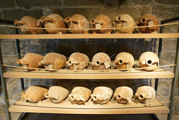 Amphoras in Bodrum Castle Mugla Turkey