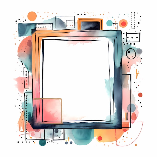 Foto an_abstract_watercolor_frame