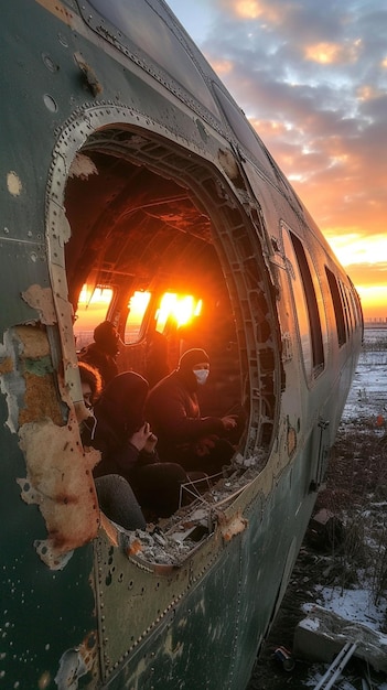 写真 飛行機 a320 失われたウィンドウの穴