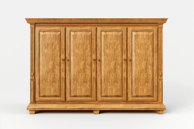 사진 an elegant and simple wooden cupboard