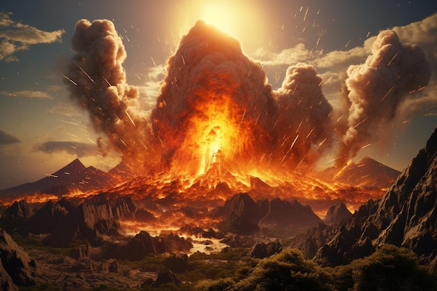 写真 先史時代のラで爆発的な火山噴火 00658 02