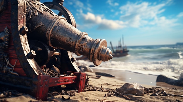 An_old_Spanish_cannon HD 8K wallpaper Stock Photographic Image