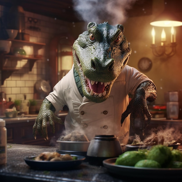 an_ultra_realistic_portrait_photography_of_a_handsome_crocodile_in_a_kitchen