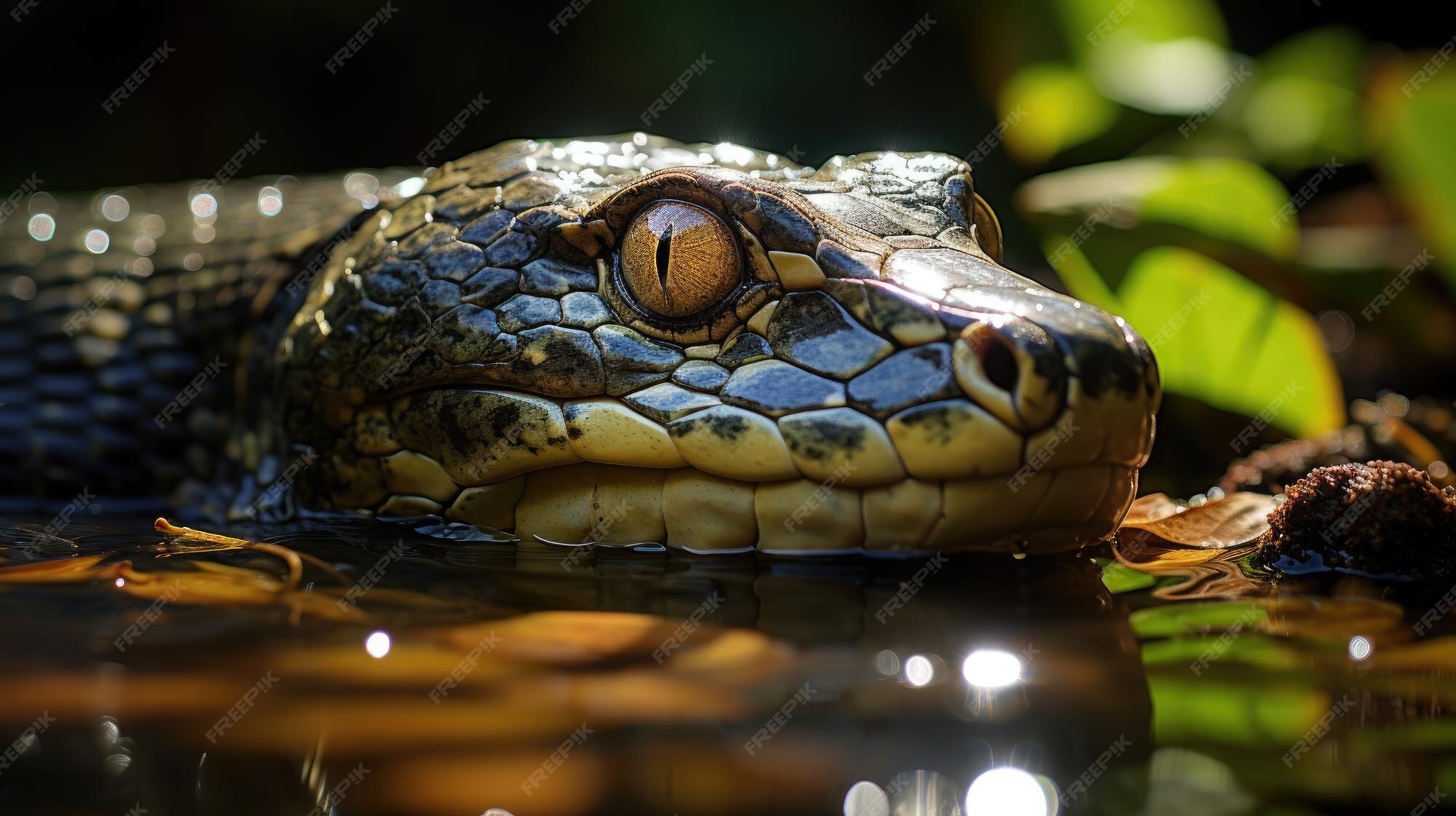 Premium AI Image | Anaconda in the Amazon