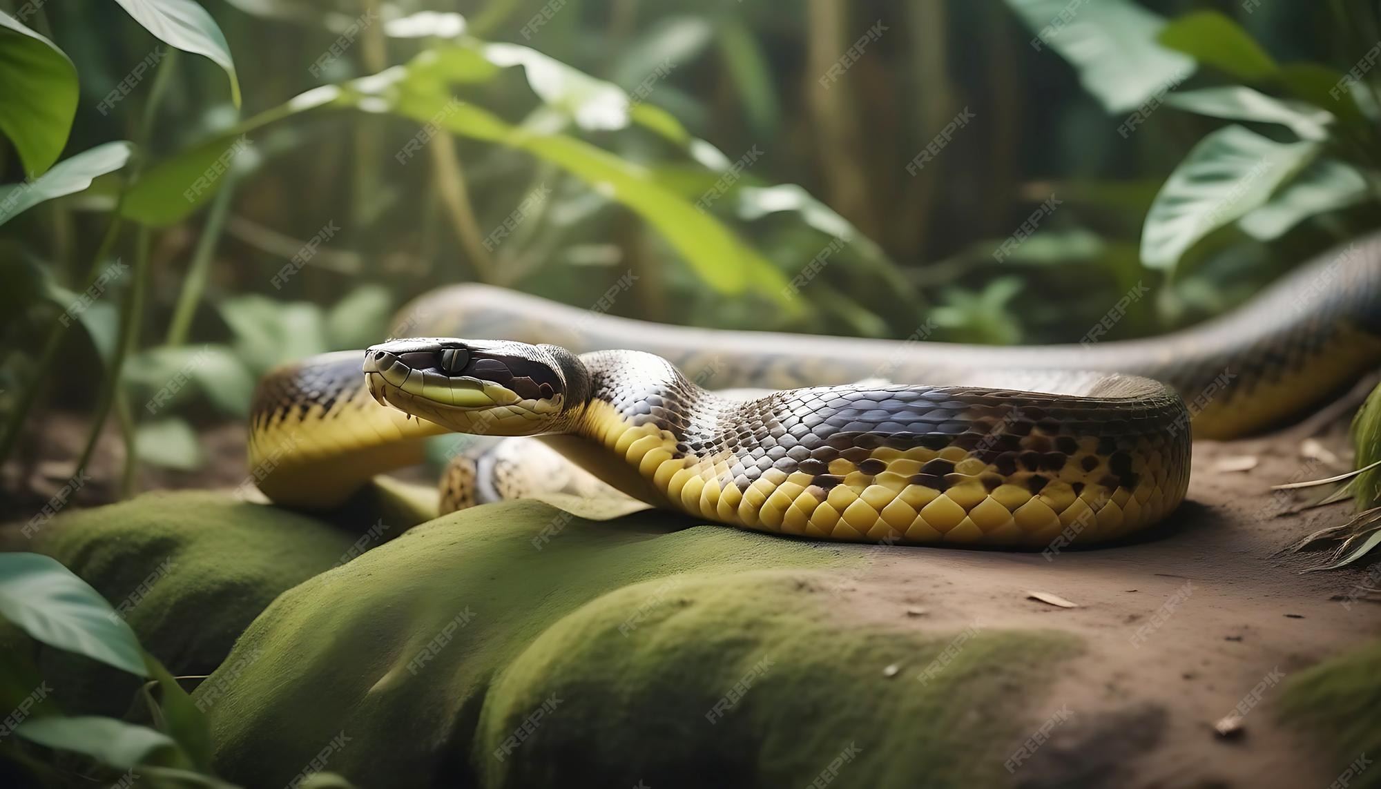 Premium Photo | Anaconda in natural environment